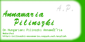 annamaria pilinszki business card